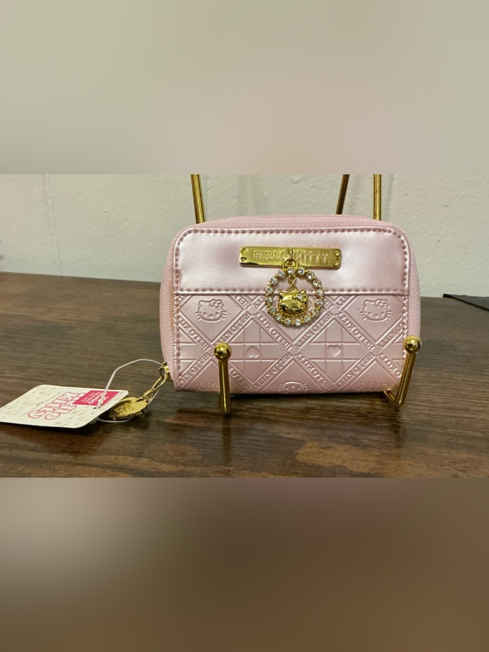 Very Rare Vintage NWT Sanrio 2009 Hello Kitty Pink Faux Leather ID Wallet